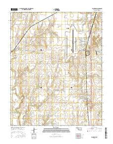 Waukomis Oklahoma Current topographic map, 1:24000 scale, 7.5 X 7.5 Minute, Year 2016