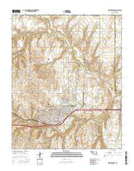 Weatherford Oklahoma Current topographic map, 1:24000 scale, 7.5 X 7.5 Minute, Year 2016