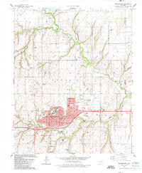 Weatherford Oklahoma Historical topographic map, 1:24000 scale, 7.5 X 7.5 Minute, Year 1985