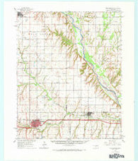 Weatherford Oklahoma Historical topographic map, 1:62500 scale, 15 X 15 Minute, Year 1964