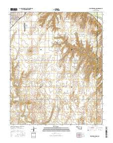 Weatherford NW Oklahoma Current topographic map, 1:24000 scale, 7.5 X 7.5 Minute, Year 2016
