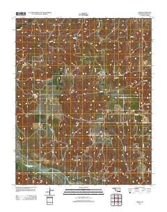 Webb Oklahoma Historical topographic map, 1:24000 scale, 7.5 X 7.5 Minute, Year 2012