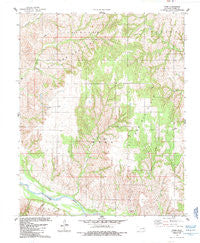 Webb Oklahoma Historical topographic map, 1:24000 scale, 7.5 X 7.5 Minute, Year 1985
