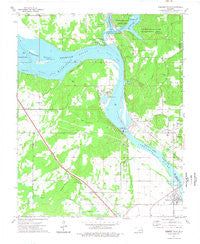 Webbers Falls Oklahoma Historical topographic map, 1:24000 scale, 7.5 X 7.5 Minute, Year 1974