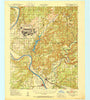 Webbers Falls Oklahoma Historical topographic map, 1:62500 scale, 15 X 15 Minute, Year 1950