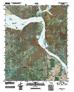 Webbers Falls Oklahoma Historical topographic map, 1:24000 scale, 7.5 X 7.5 Minute, Year 2010