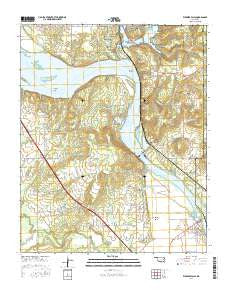 Webbers Falls Oklahoma Current topographic map, 1:24000 scale, 7.5 X 7.5 Minute, Year 2016