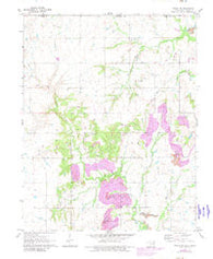 Welch NW Oklahoma Historical topographic map, 1:24000 scale, 7.5 X 7.5 Minute, Year 1971