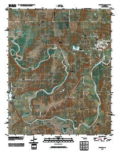 Weleetka Oklahoma Historical topographic map, 1:24000 scale, 7.5 X 7.5 Minute, Year 2010