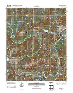 Weleetka Oklahoma Historical topographic map, 1:24000 scale, 7.5 X 7.5 Minute, Year 2012