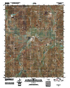 Wellston Oklahoma Historical topographic map, 1:24000 scale, 7.5 X 7.5 Minute, Year 2010