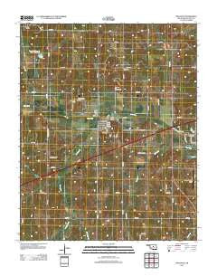 Wellston Oklahoma Historical topographic map, 1:24000 scale, 7.5 X 7.5 Minute, Year 2012