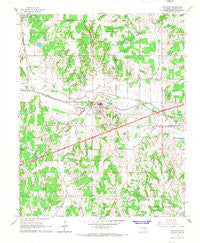 Wellston Oklahoma Historical topographic map, 1:24000 scale, 7.5 X 7.5 Minute, Year 1966