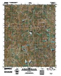 Welty Oklahoma Historical topographic map, 1:24000 scale, 7.5 X 7.5 Minute, Year 2010