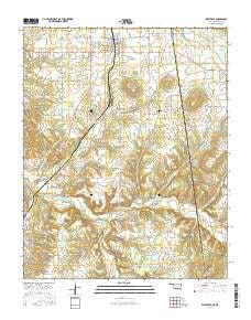 Westville Oklahoma Current topographic map, 1:24000 scale, 7.5 X 7.5 Minute, Year 2016