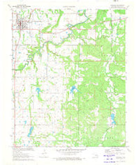 Wetumka Oklahoma Historical topographic map, 1:24000 scale, 7.5 X 7.5 Minute, Year 1971