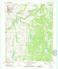 Wetumka Oklahoma Historical topographic map, 1:24000 scale, 7.5 X 7.5 Minute, Year 1971