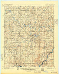 Wewoka Oklahoma Historical topographic map, 1:125000 scale, 30 X 30 Minute, Year 1900
