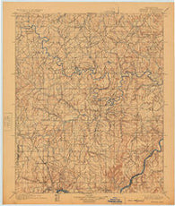 Wewoka Oklahoma Historical topographic map, 1:125000 scale, 30 X 30 Minute, Year 1900