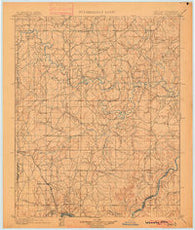 Wewoka Oklahoma Historical topographic map, 1:125000 scale, 30 X 30 Minute, Year 1900