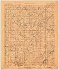 Wewoka Oklahoma Historical topographic map, 1:125000 scale, 30 X 30 Minute, Year 1900