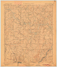 Wewoka Oklahoma Historical topographic map, 1:125000 scale, 30 X 30 Minute, Year 1900