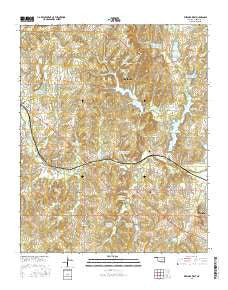 Wewoka West Oklahoma Current topographic map, 1:24000 scale, 7.5 X 7.5 Minute, Year 2016