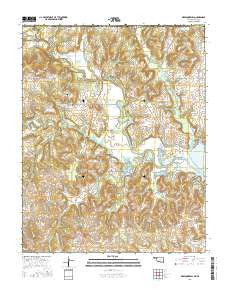 Whippoorwill Oklahoma Current topographic map, 1:24000 scale, 7.5 X 7.5 Minute, Year 2016