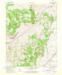 White Oak Oklahoma Historical topographic map, 1:24000 scale, 7.5 X 7.5 Minute, Year 1970