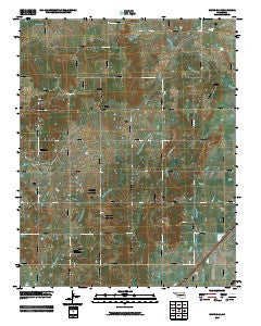 White Oak Oklahoma Historical topographic map, 1:24000 scale, 7.5 X 7.5 Minute, Year 2010