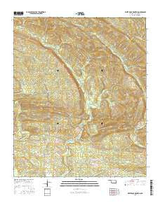 White Rock Mountain Oklahoma Current topographic map, 1:24000 scale, 7.5 X 7.5 Minute, Year 2016