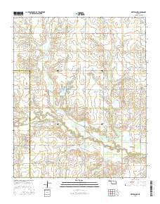 Whites Lake Oklahoma Current topographic map, 1:24000 scale, 7.5 X 7.5 Minute, Year 2016