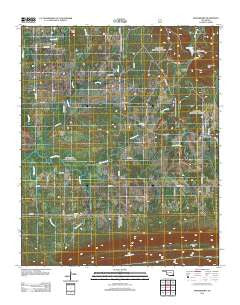 Whitesboro Oklahoma Historical topographic map, 1:24000 scale, 7.5 X 7.5 Minute, Year 2012
