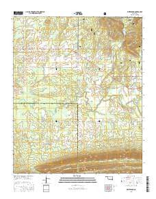 Whitesboro Oklahoma Current topographic map, 1:24000 scale, 7.5 X 7.5 Minute, Year 2016
