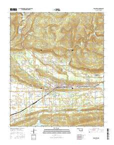 Wilburton Oklahoma Current topographic map, 1:24000 scale, 7.5 X 7.5 Minute, Year 2016
