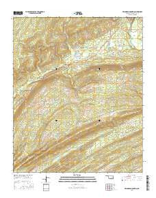 Wildhorse Mountain Oklahoma Current topographic map, 1:24000 scale, 7.5 X 7.5 Minute, Year 2016