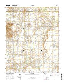Willow Oklahoma Current topographic map, 1:24000 scale, 7.5 X 7.5 Minute, Year 2016