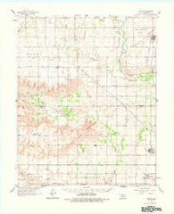 Willow Oklahoma Historical topographic map, 1:62500 scale, 15 X 15 Minute, Year 1961