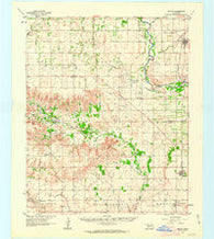 Willow Oklahoma Historical topographic map, 1:62500 scale, 15 X 15 Minute, Year 1961