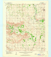 Willow Oklahoma Historical topographic map, 1:62500 scale, 15 X 15 Minute, Year 1961