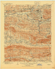 Winding Stair Oklahoma Historical topographic map, 1:125000 scale, 30 X 30 Minute, Year 1909