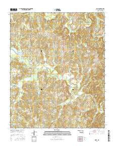 Wolf Oklahoma Current topographic map, 1:24000 scale, 7.5 X 7.5 Minute, Year 2016