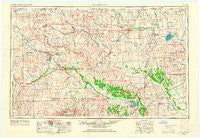 Woodward Oklahoma Historical topographic map, 1:250000 scale, 1 X 2 Degree, Year 1955