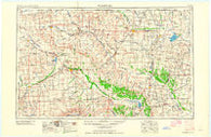Woodward Oklahoma Historical topographic map, 1:250000 scale, 1 X 2 Degree, Year 1958