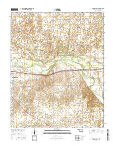 Woodward NE Oklahoma Current topographic map, 1:24000 scale, 7.5 X 7.5 Minute, Year 2016