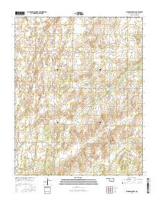 Woodward SW Oklahoma Current topographic map, 1:24000 scale, 7.5 X 7.5 Minute, Year 2016