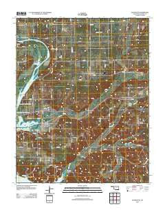Wyandotte Oklahoma Historical topographic map, 1:24000 scale, 7.5 X 7.5 Minute, Year 2012