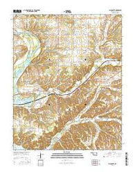 Wyandotte Oklahoma Current topographic map, 1:24000 scale, 7.5 X 7.5 Minute, Year 2016