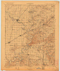 Wyandotte Oklahoma Historical topographic map, 1:125000 scale, 30 X 30 Minute, Year 1909