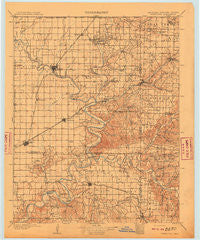 Wyandotte Oklahoma Historical topographic map, 1:125000 scale, 30 X 30 Minute, Year 1909